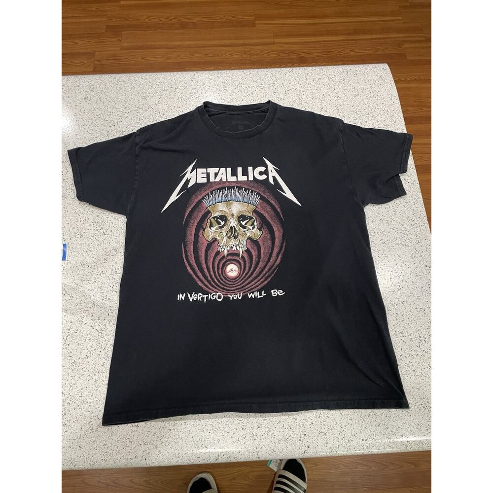Metallica In Vertigo You Will Be Black Short Sleeve Graphic Tee Shirt Size L